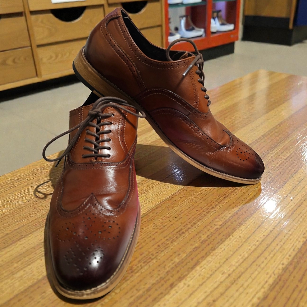 Stacy Adams Rich Brown Leather Oxfords